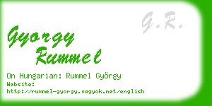 gyorgy rummel business card