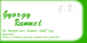 gyorgy rummel business card